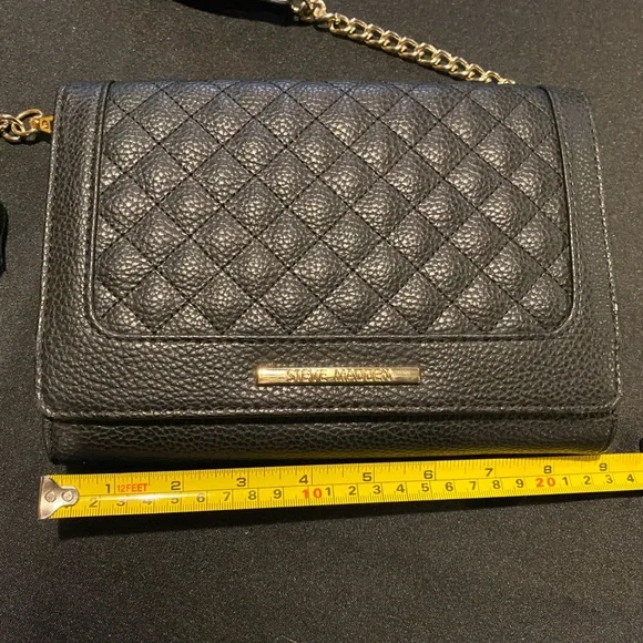 Steve Madden Black Cross Body with Gold Accents - Picture 6 of 6